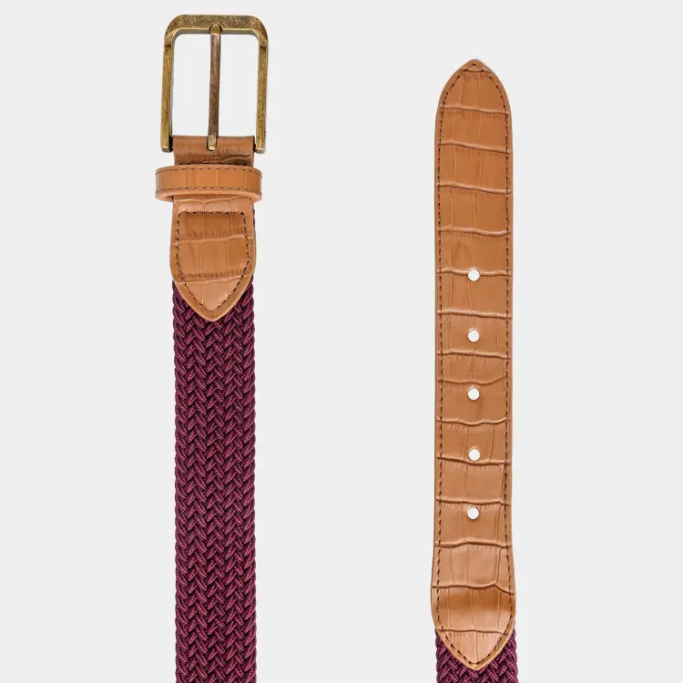 Luxe Stretch Golf Belt: Brown Leather