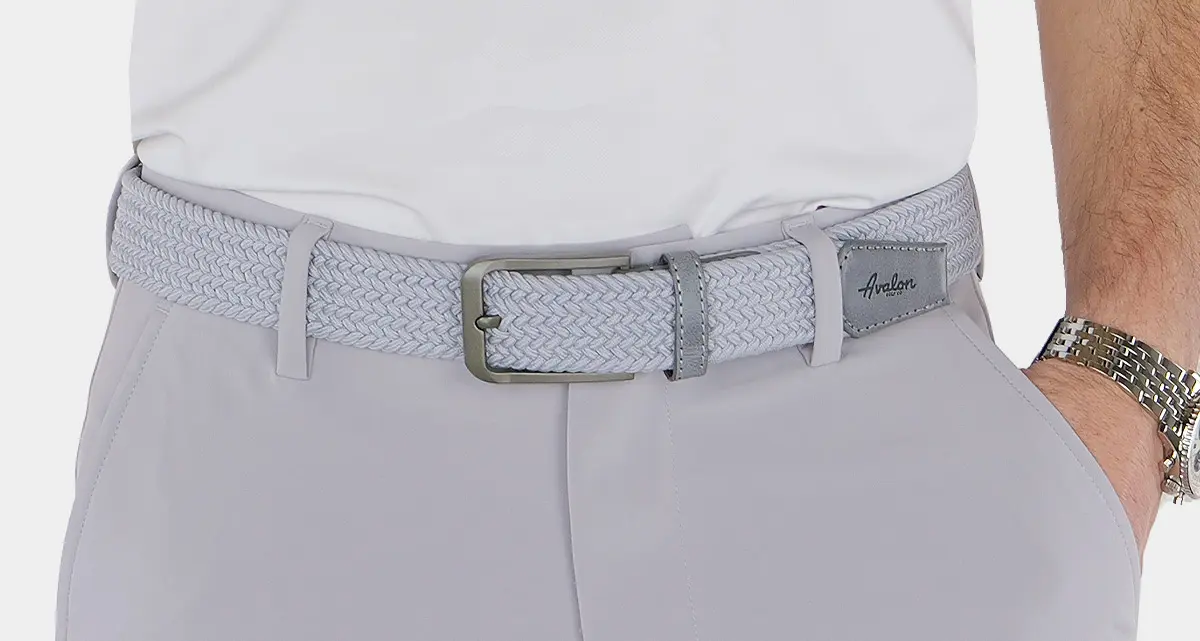 Royal & Awesome Men's Golf Belt, White, One Size at  Men's Clothing  store