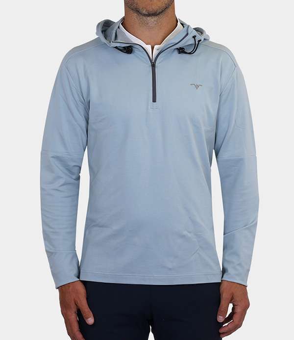 Men's Quarter Zip Golf Pullover in Blue