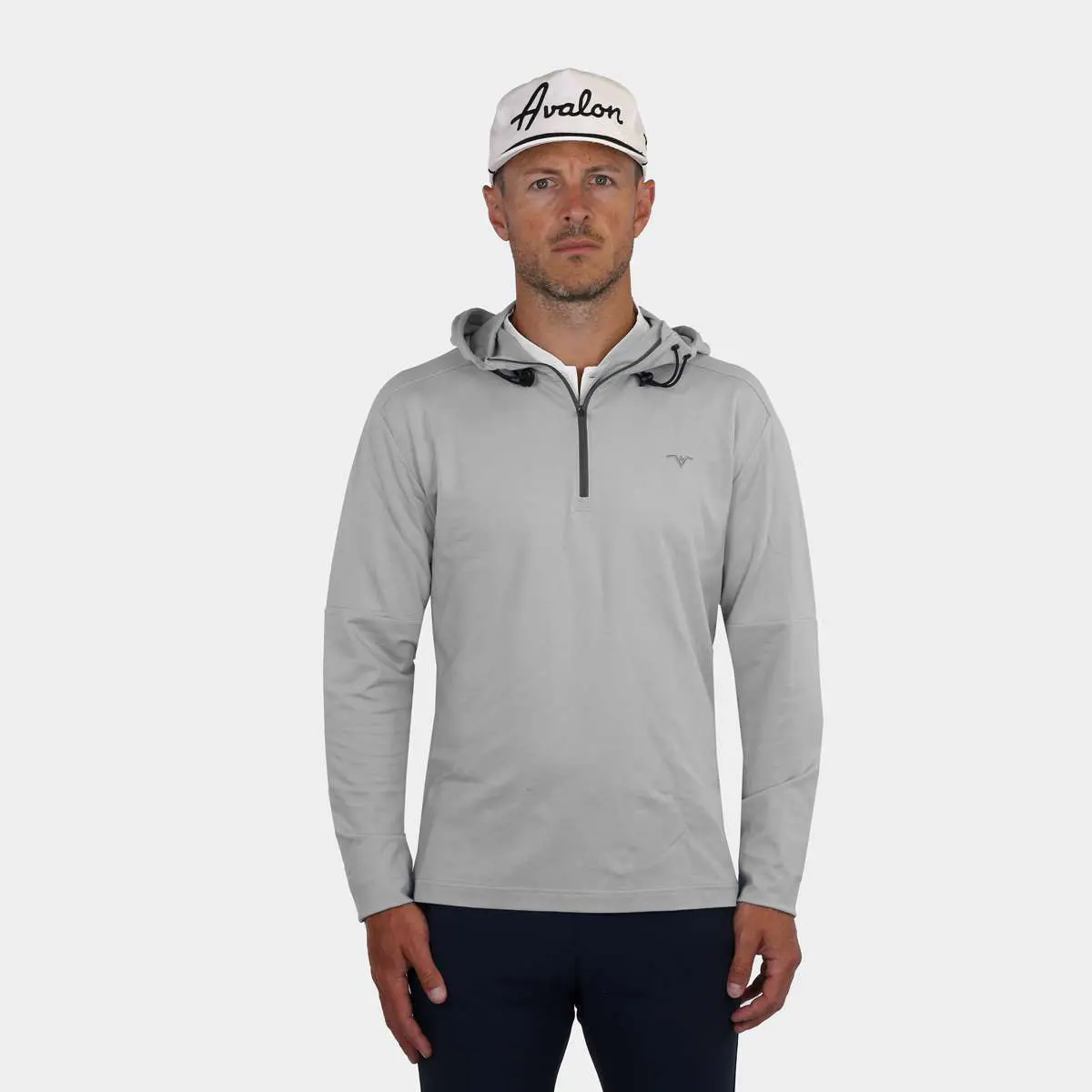 Men's 1/4 Zip Golf Pullover in Gray | Avalon Golf Co