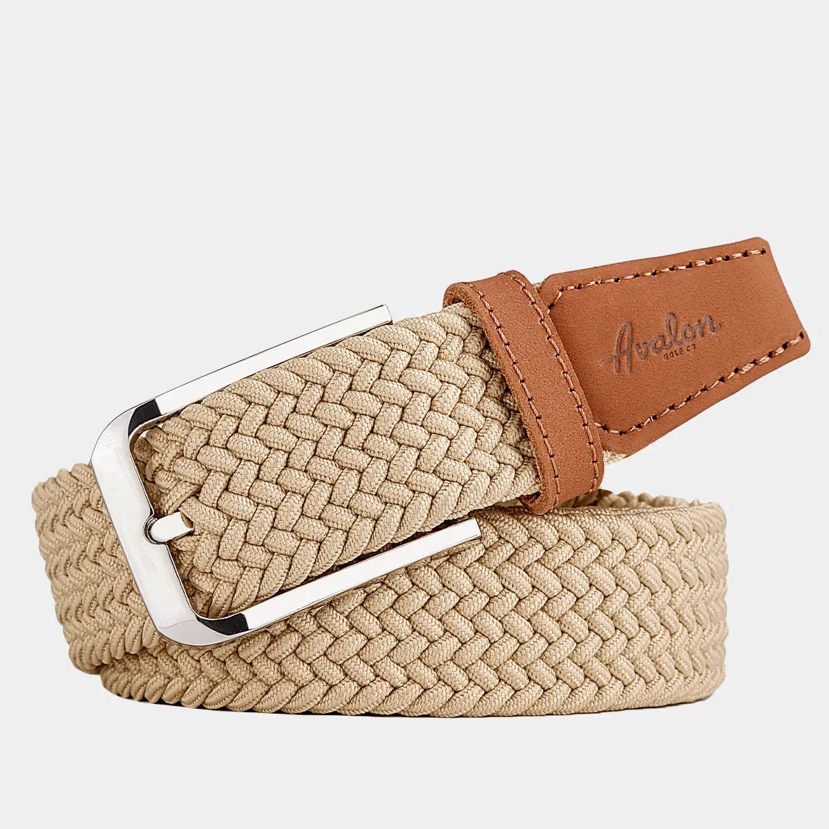 Men s Stretch Golf Belt in Tan Color Modern Luxury Golf Apparel