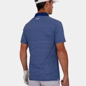 Navy Blue Stripe Golf Polo 06
