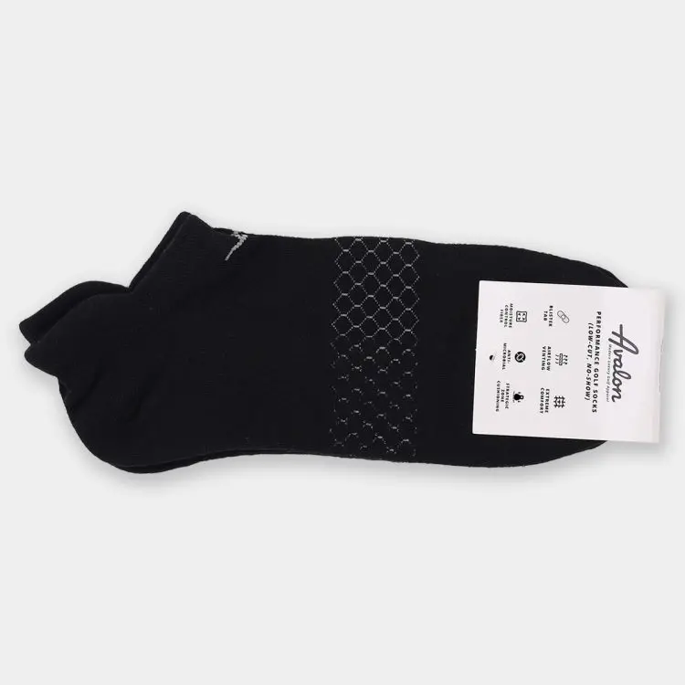 No Show Golf Socks: Black