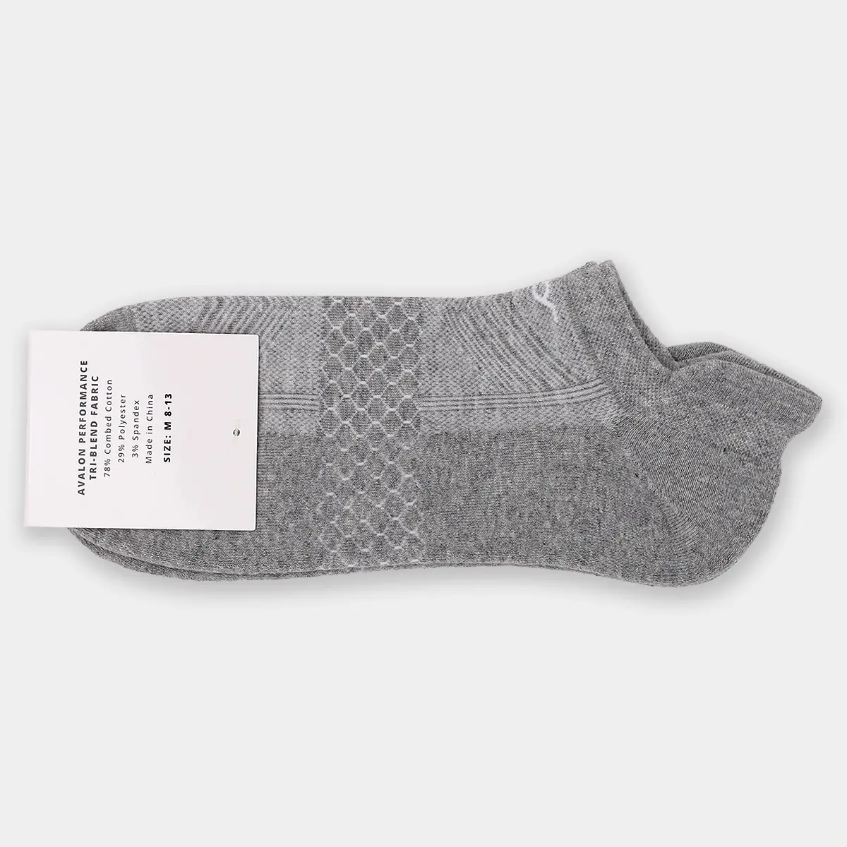 No Show Golf Socks for Men: Gray 02