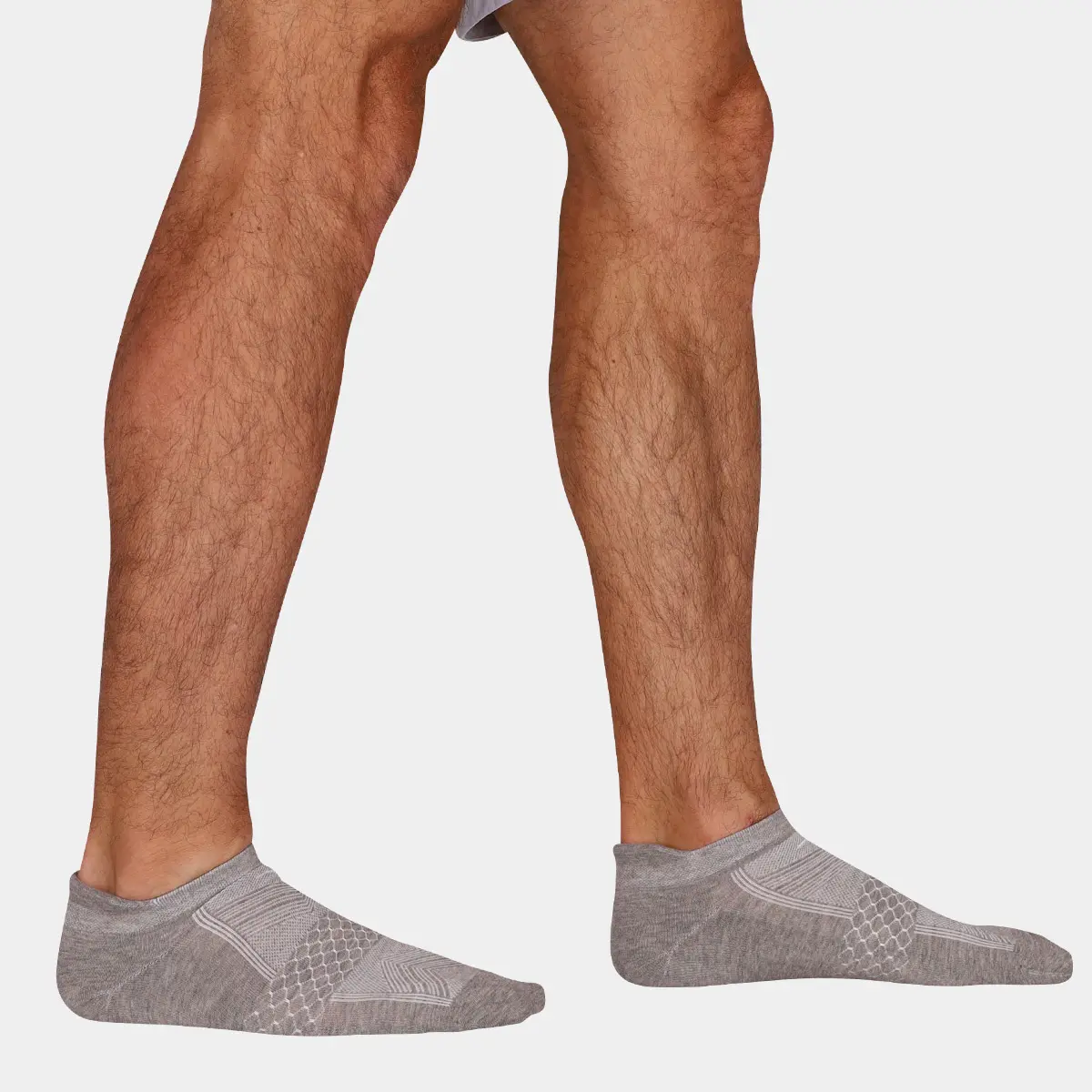 No Show Golf Socks for Men: Gray - 08