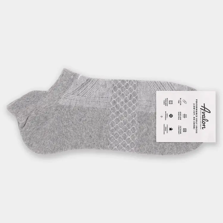 No Show Golf Socks: Gray