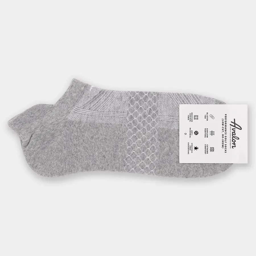 No Show Golf Socks: Gray