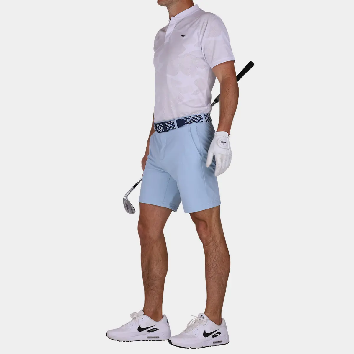 Shop Men s 7 Inch Inseam Golf Shorts Light Blue Avalon Golf Co