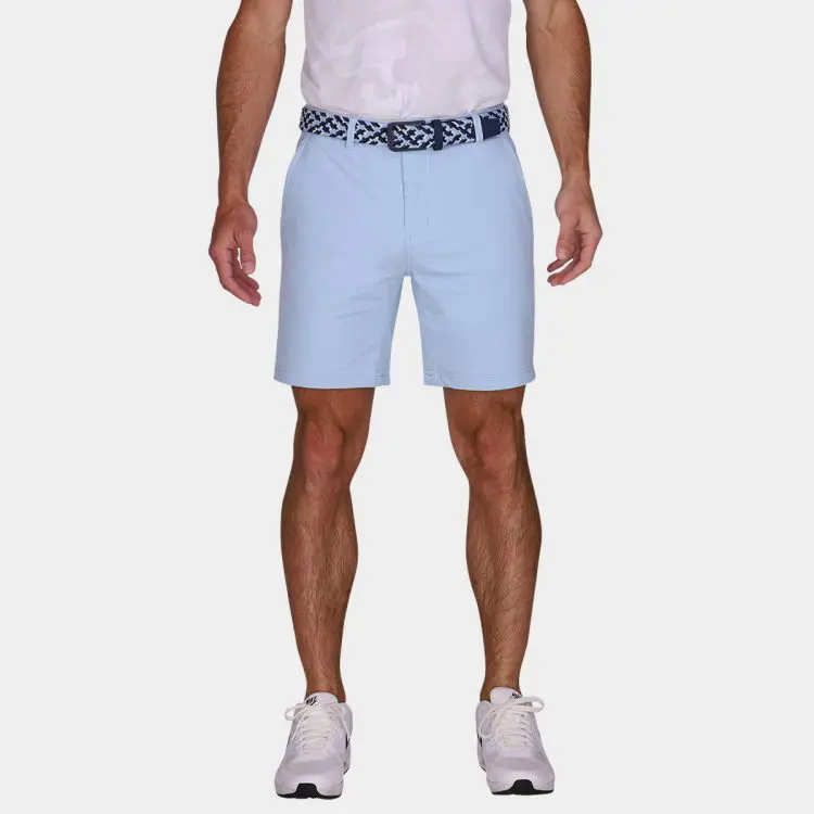 Performance 7 Inch Inseam Golf Shorts - Light Blue