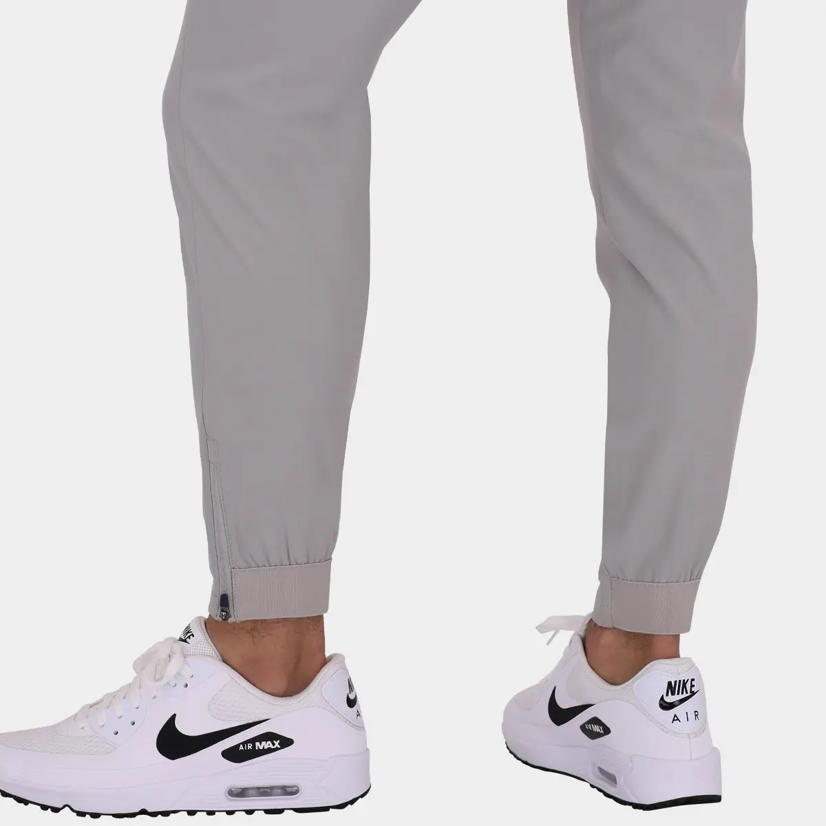 Performance Mens Golf Joggers: Gray - Tapered Legs