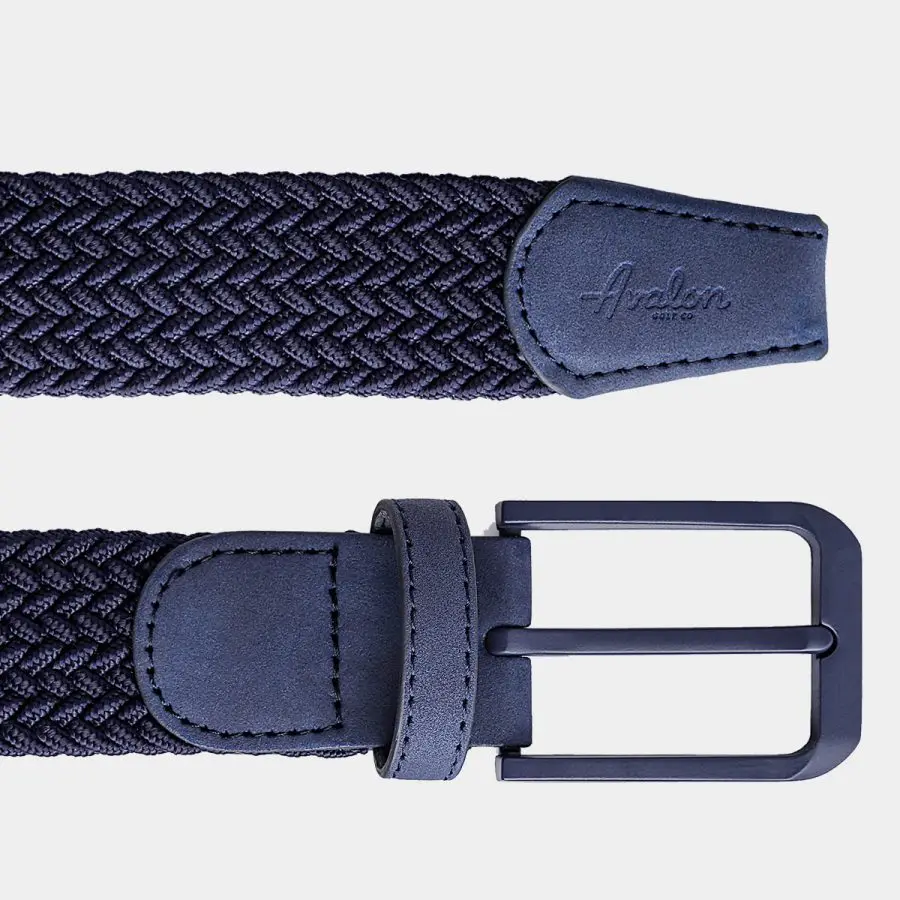 Stretch Web Golf Belt: Navy Blue 3