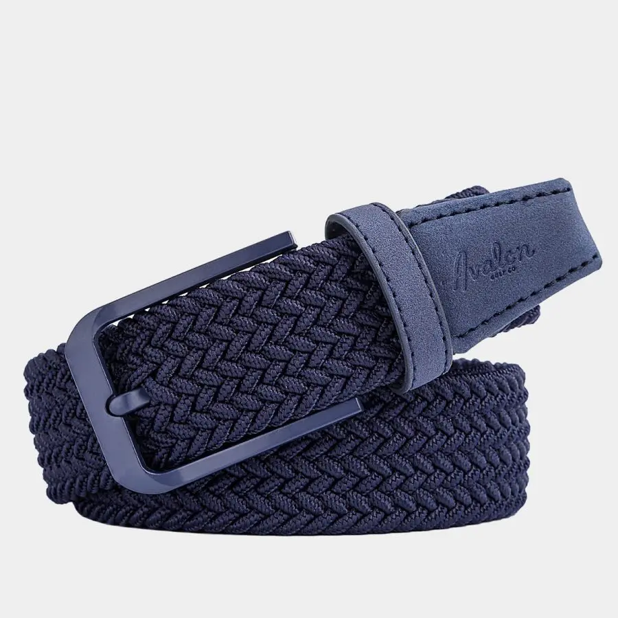 Stretch Web Golf Belt: Navy Blue
