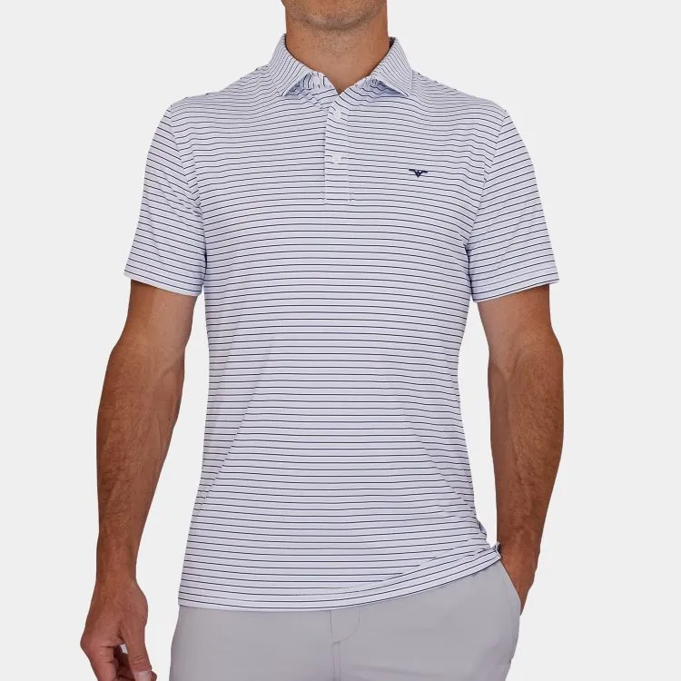 Avalon Tour Jacquard Golf Polo Shirt: Carolina Blue