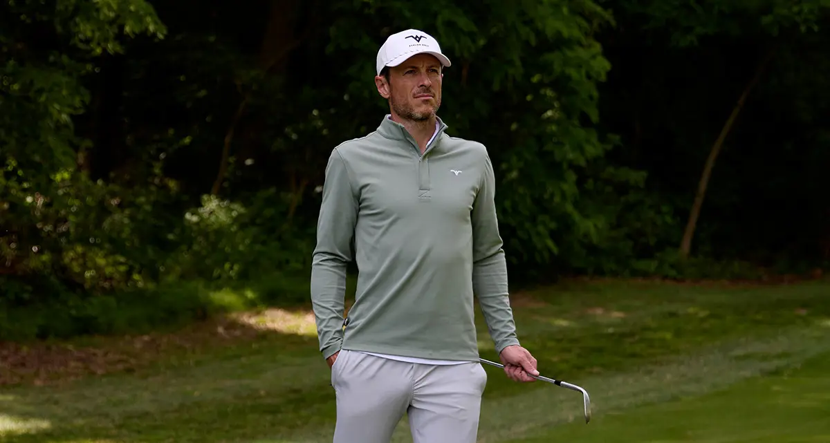 Golf 1/4 Zip Pullover: Carolina Blue | Avalon Mens Golf Apparel