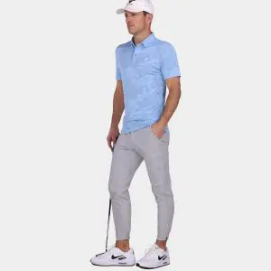 Tour Jacquard Golf Polo: Carolina Blue 08