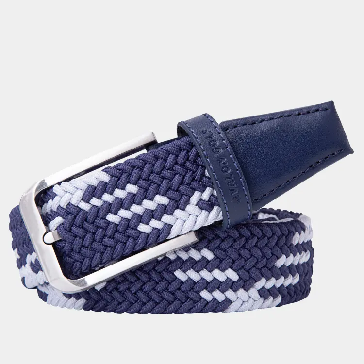 Weave Golf Belt: Blue & White