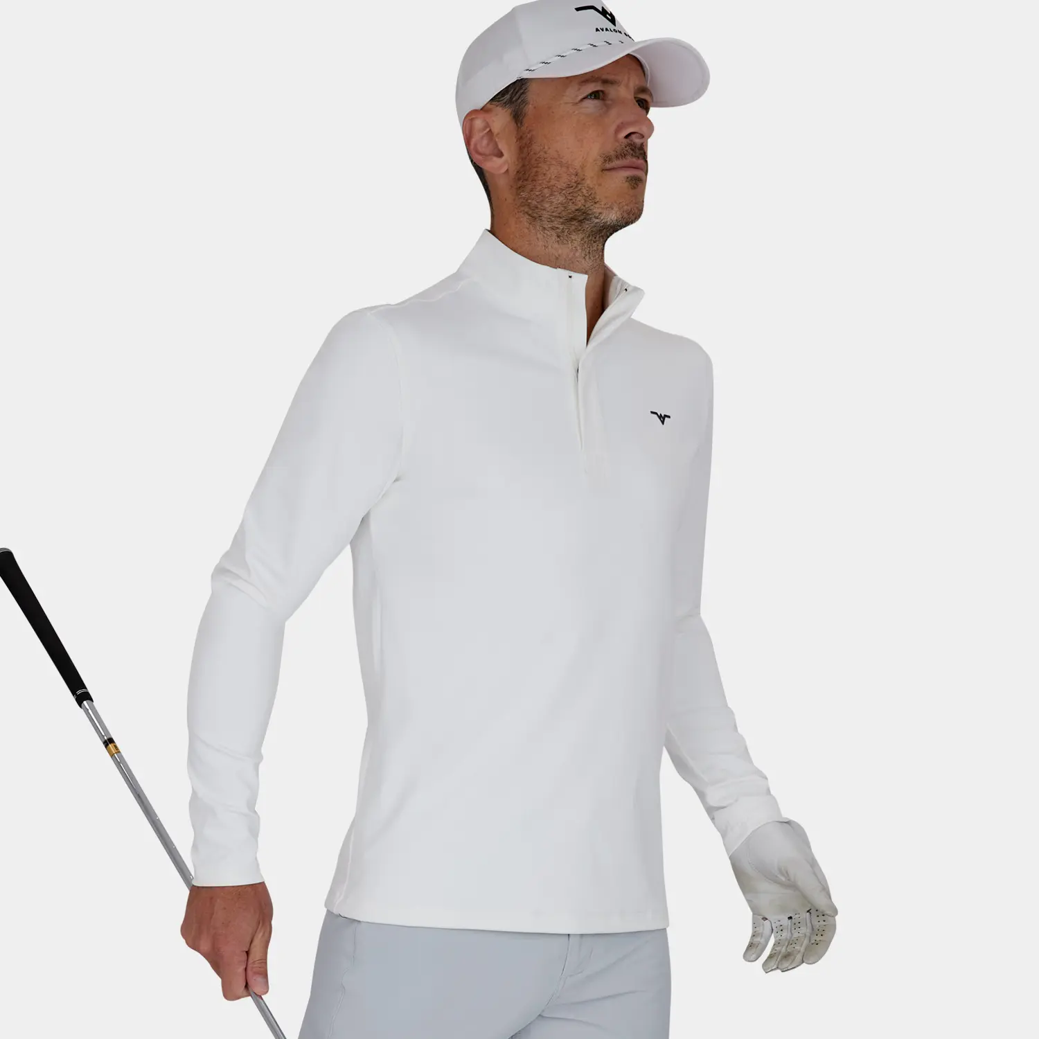 White Golf 1/4 Zip | Shop Avalon Tour Golf Quarter Zip Pullovers
