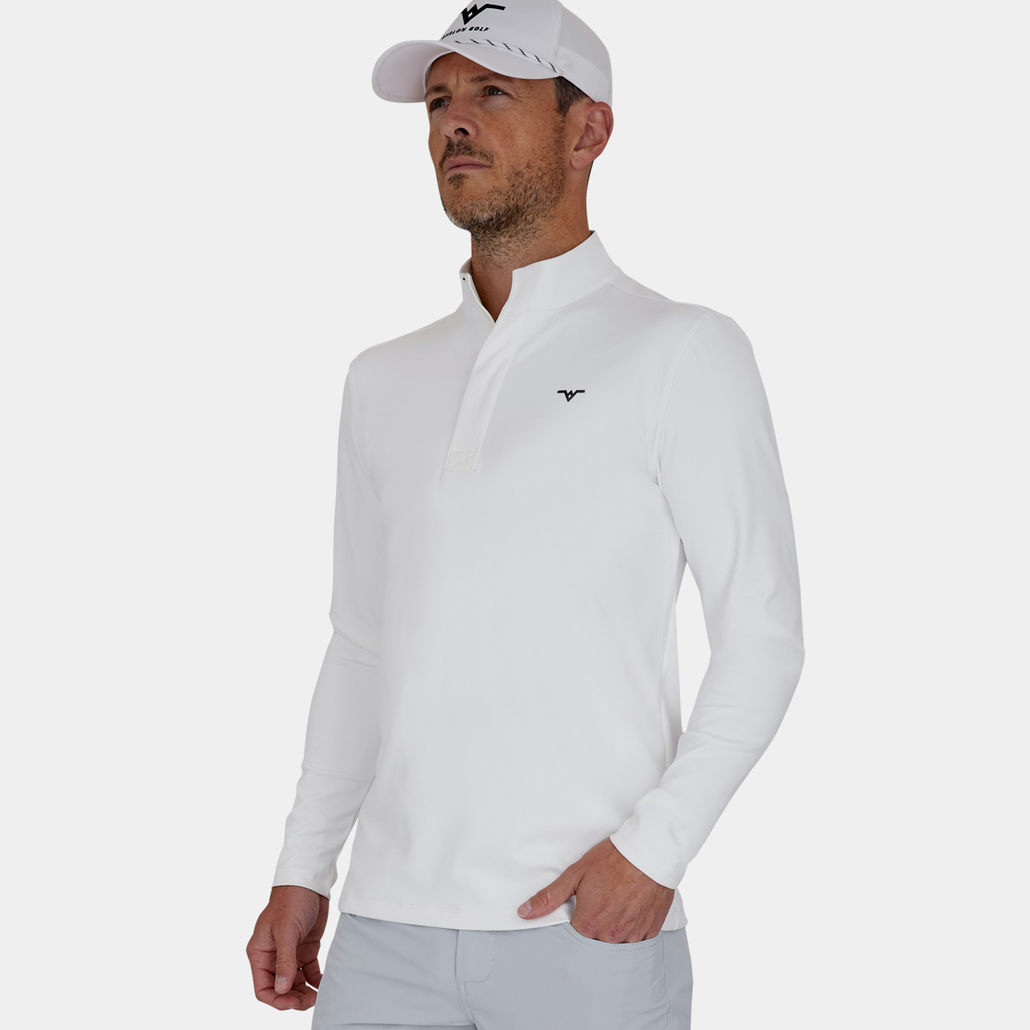 White Golf 1/4 Zip | Shop Avalon Tour Golf Quarter Zip Pullovers