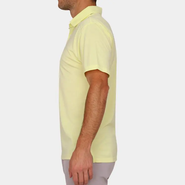 Yellow White Polka Dot Men's Golf Shirts